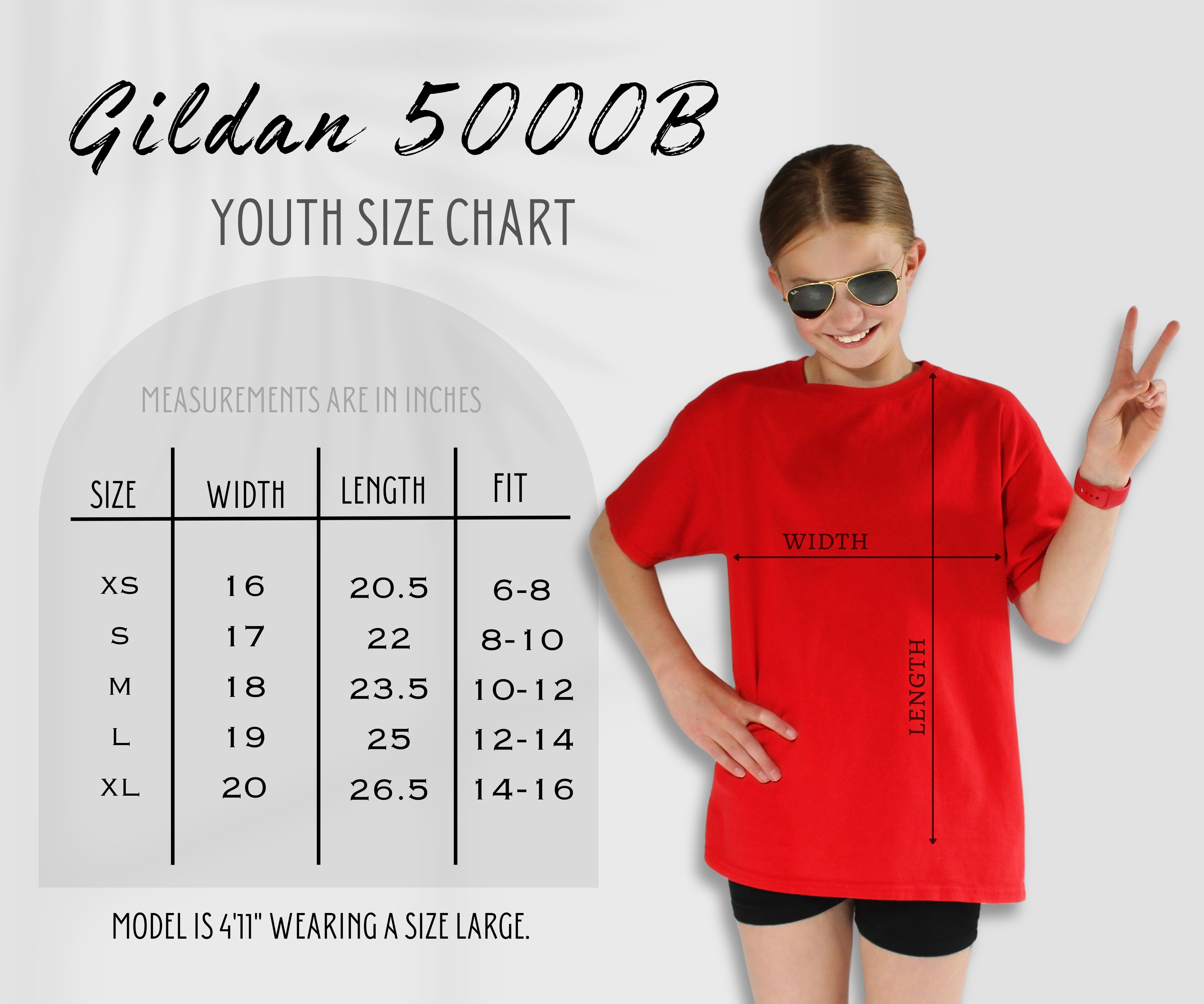 Imperial Size Chart for T-Shirts