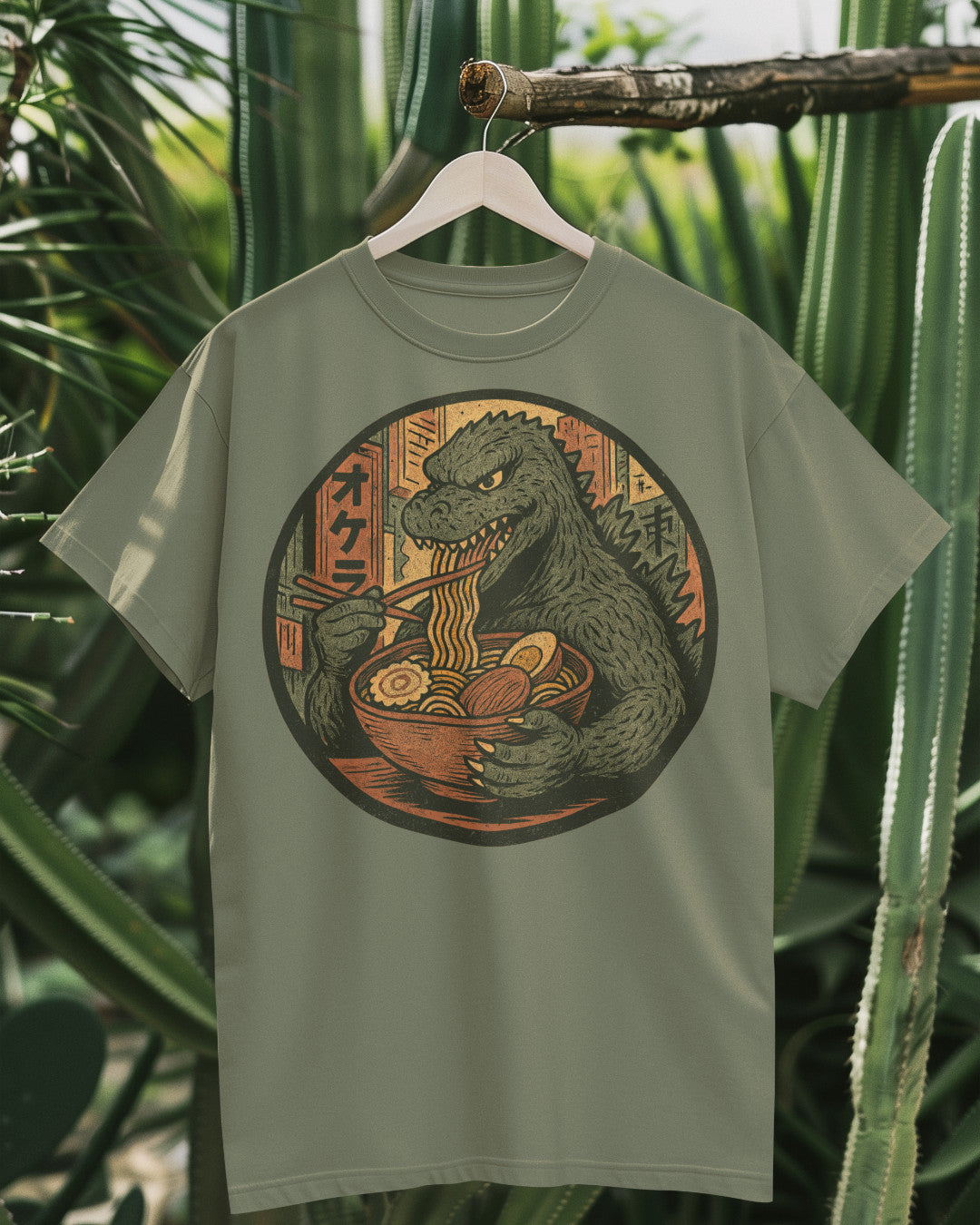 Giant Kaiju Eating Ramen Noodles