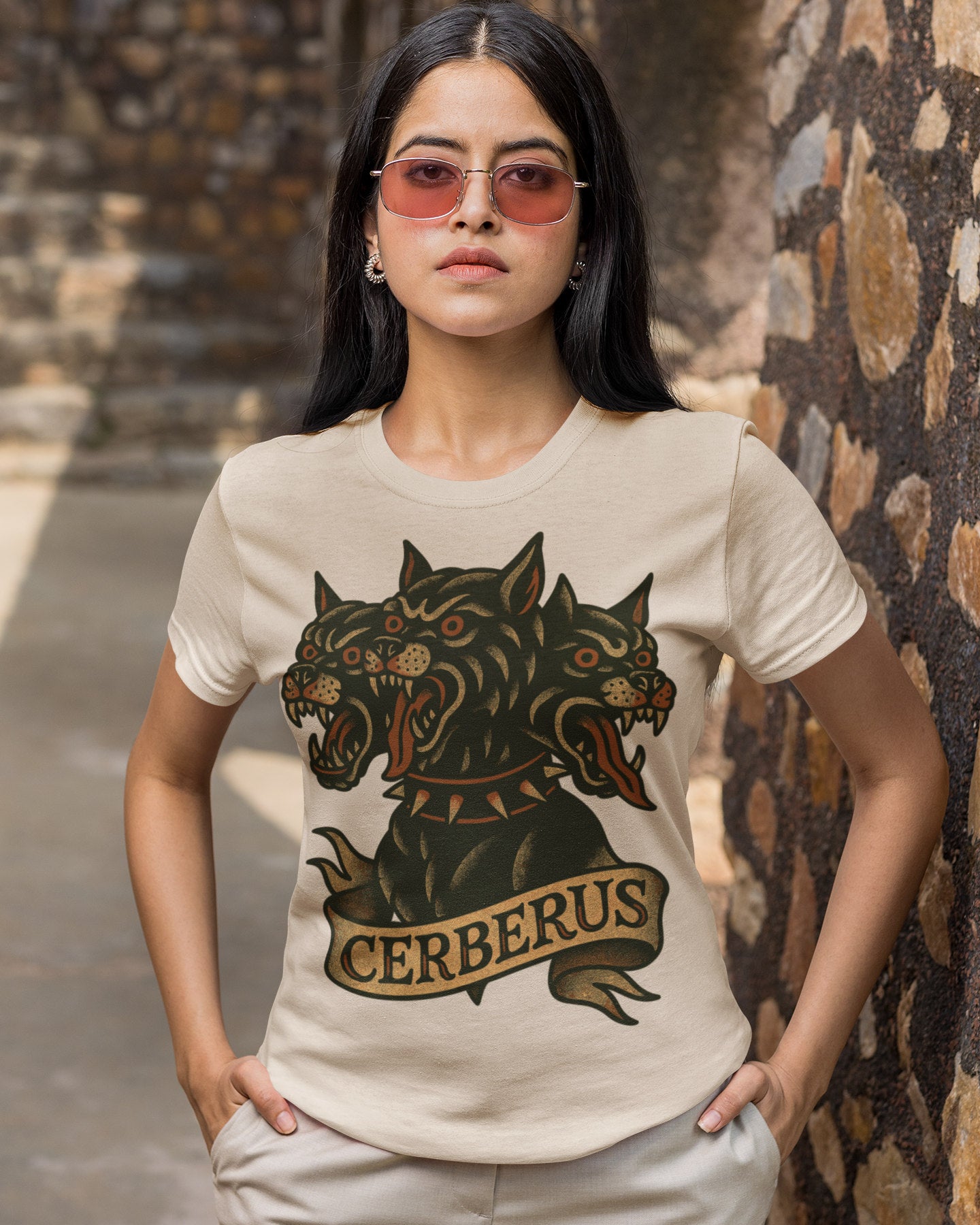 Greek Mythology Cerberus Tattoo Art | Hound of Hades | Unisex T-Shirt