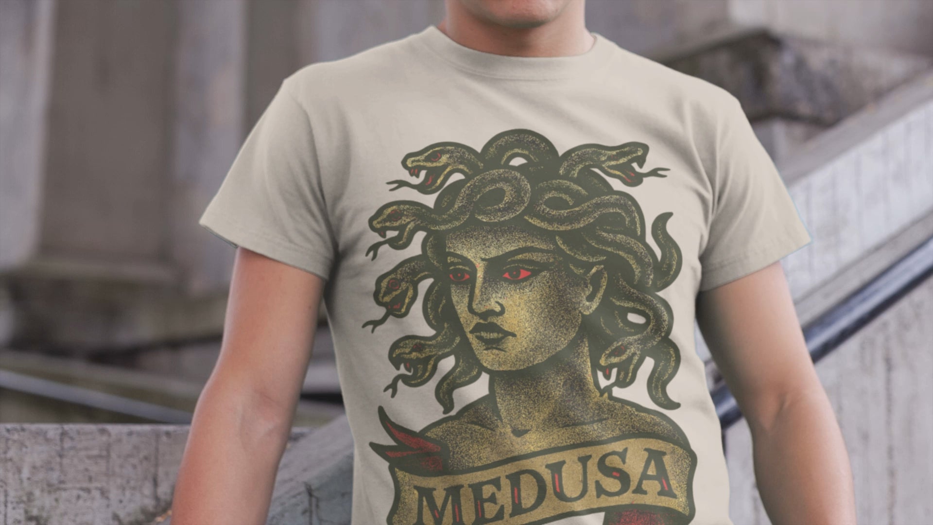 Medusa Greek Mythology Tattoo Art | Gorgon Power | Unisex T-Shirt