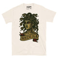 Medusa Greek mythology tattoo art T-Shirt inspired by classic American traditional tattoo style and ancient Greece