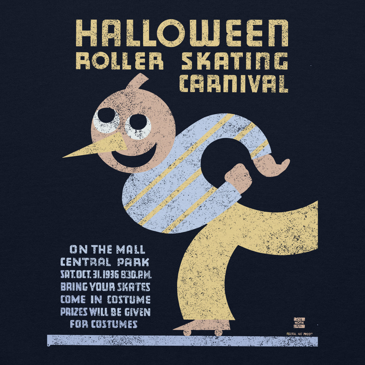 Close Up of Halloween Roller Skating Graphic