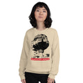 woman wearing a graphic sweatshirt