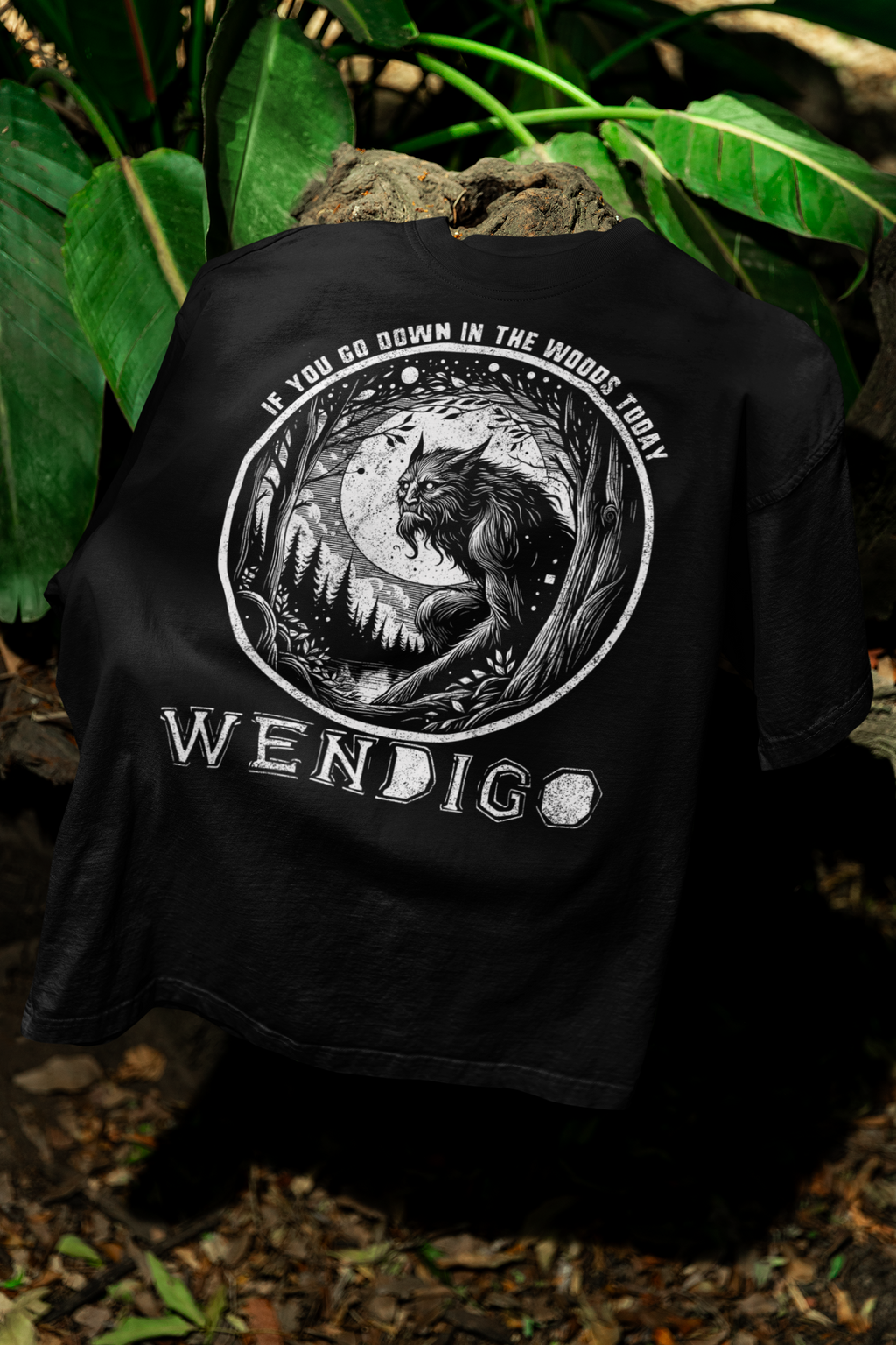 Wendigo T-Shirt | Dark Fantasy Cryptid Design | Horror Folklore Tee